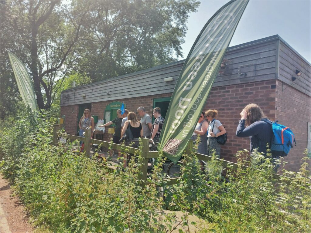 Green Door facilities at Westport Lake with Wellbeing College staff and students during Wellbeing in tandem workshop