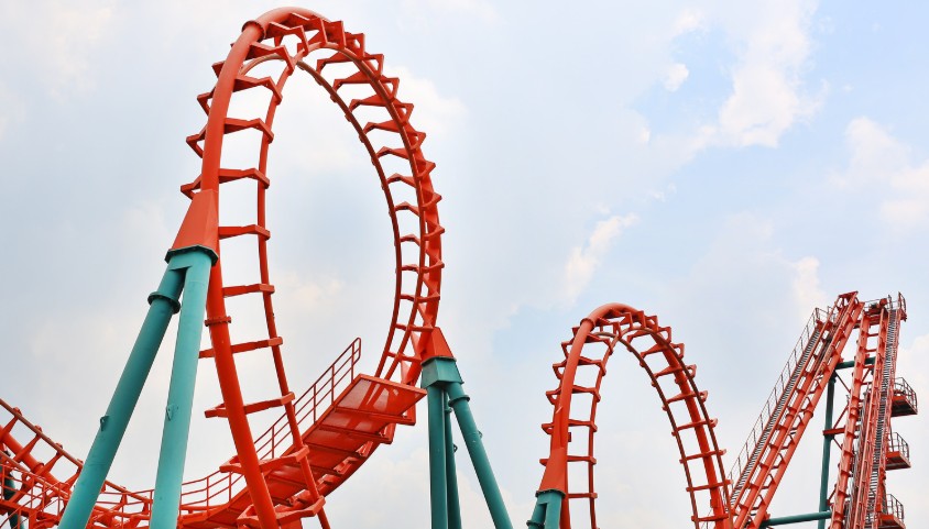 Red rollercoaster
